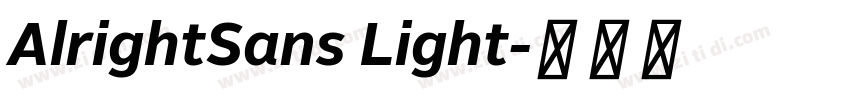 AlrightSans Light字体转换